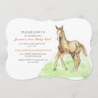 Invitación a Baby Shower para equino