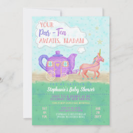 Invitación a Baby Shower para Fiesta de té de unic