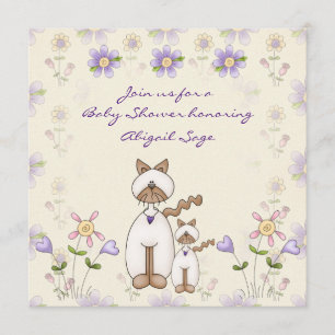 Invitación a Baby Shower para gatos y gatitos ~ Ch