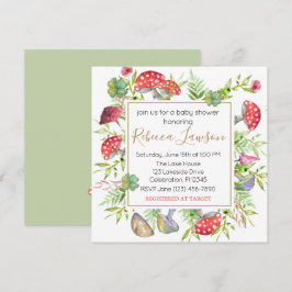 Invitación a Baby Shower para hongos salvajes