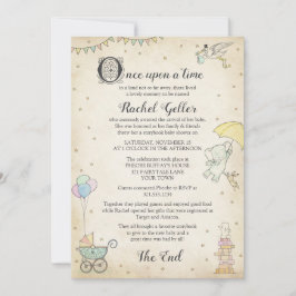 Invitación a Baby Shower para libro de historias