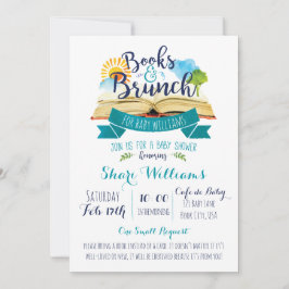 Invitación a Baby Shower para libros y Brunch - Az