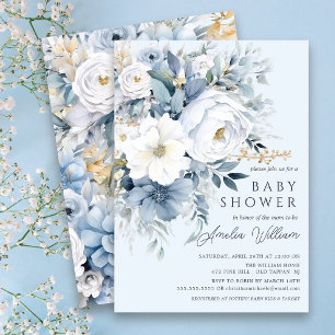 Invitación a Baby Shower para los niños de Blue Pe