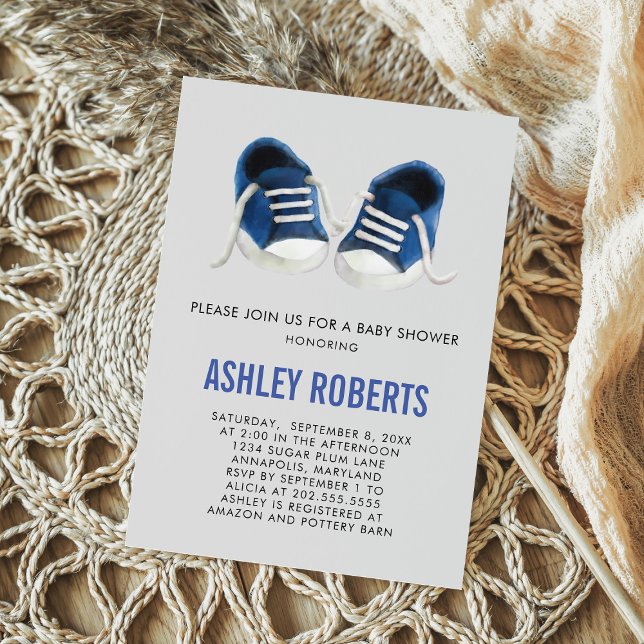Invitación a Baby Shower para los zapatos deportiv (Subido por el creador)