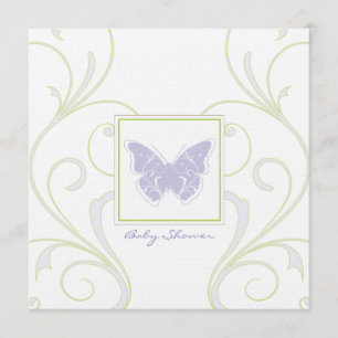 Invitación a Baby Shower para mariposas