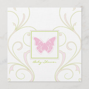 Invitación a Baby Shower para mariposas