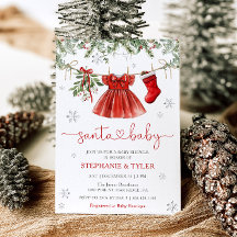 Invitación a Baby Shower para Navidades de inviern