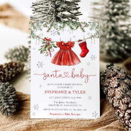 Invitación a Baby Shower para Navidades de inviern