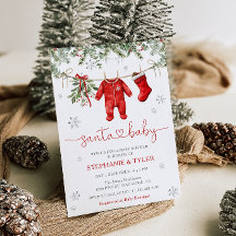 Invitación a Baby Shower para Navidades de inviern
