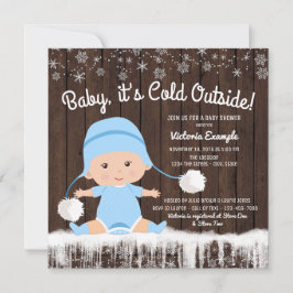Invitación a baby shower para niño 'Baby its Cold 