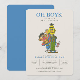Invitación a Baby Shower para niños Bert y Ernie T