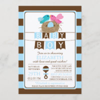Invitación a Baby Shower para niños pequeños Nest