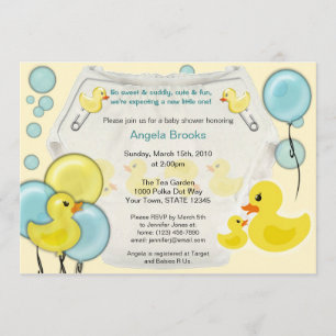 Invitación a Baby Shower para pañales de duque de
