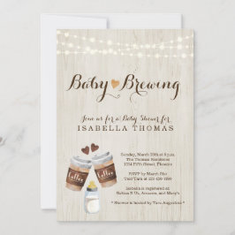 Invitación a Baby Shower para preparar café para b