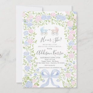 invitación a baby shower para revelar el género de