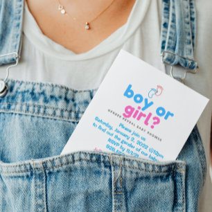 Invitación a Baby Shower para revelar género