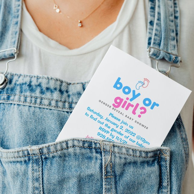 Invitación a Baby Shower para revelar género (Subido por el creador)