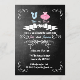 Invitación a Baby Shower para revelar género de la