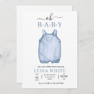 Invitación a Baby Shower para ropa de bebé, ducha