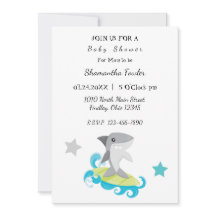 Invitación a Baby Shower para tiburones