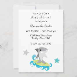 Invitación a Baby Shower para tiburones
