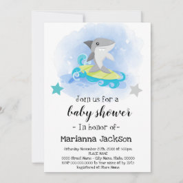 Invitación a Baby Shower para tiburones