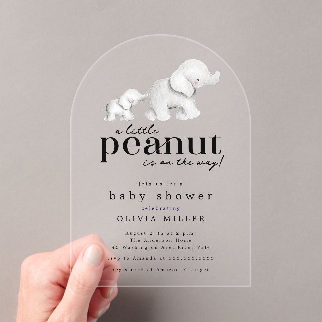 Invitación a Baby Shower para un pequeño elefante  (Insitu (portátil))