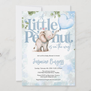 Invitación a Baby Shower para un pequeño elefante 