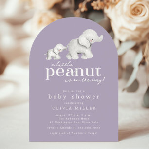 Invitación a Baby Shower para un pequeño elefante 