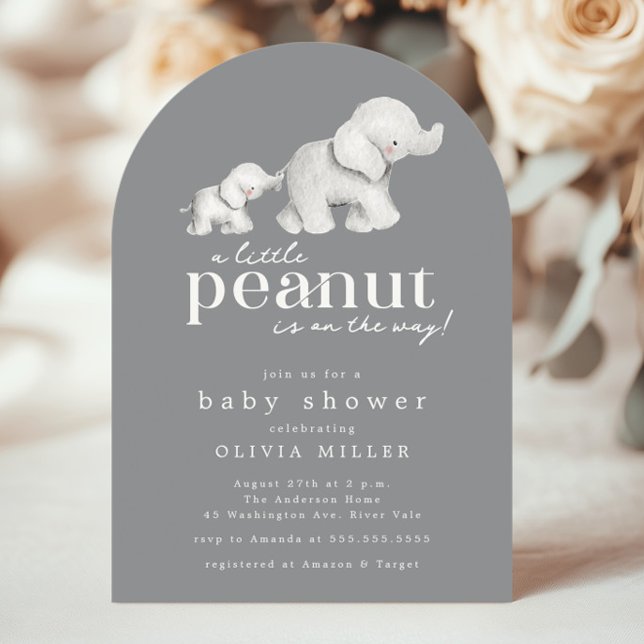 Invitación a Baby Shower para un pequeño elefante  (Subido por el creador)