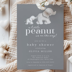 Invitación a Baby Shower para un pequeño elefante
