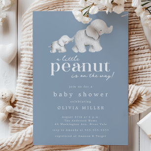 Invitación a Baby Shower para un pequeño elefante 
