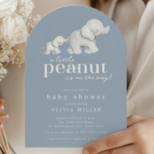 Invitación a Baby Shower para un pequeño elefante 