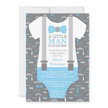 Invitación a Baby Shower para un pequeño hombre, a