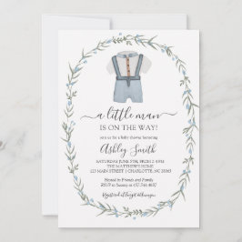 Invitación a Baby Shower para un pequeño hombre, b