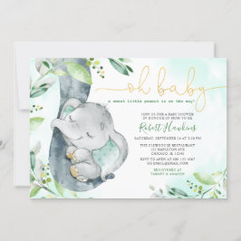 Invitación a Baby Shower para un pequeño niño de c