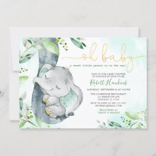 Invitación a Baby Shower para un pequeño niño de c