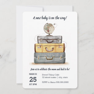 Invitación a Baby Shower para viajar sin diferenci