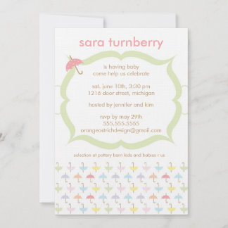 Invitación a Baby Shower - Paraguas