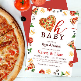 Invitación a Baby Shower Pizza | Oh Tema del bebé