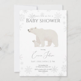 Invitación a Baby Shower Polar Bear Winter | Géner