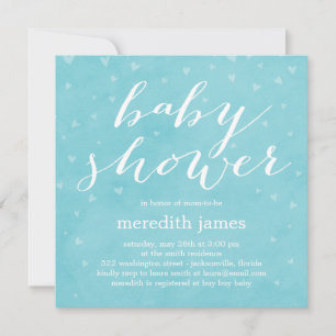 Invitación a Baby Shower por amor de color de agua