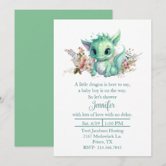 Invitación a Baby Shower por Baby Dragon