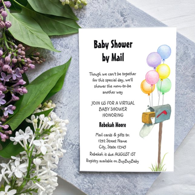 Invitación a Baby Shower por correo (Subido por el creador)