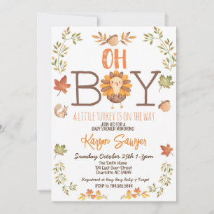 Invitación a Baby Shower por el Día de Acción de G