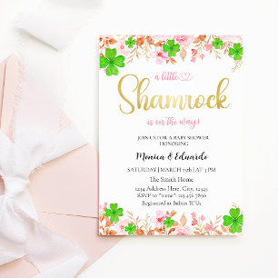 Invitación a Baby Shower por el Día de San Patrici