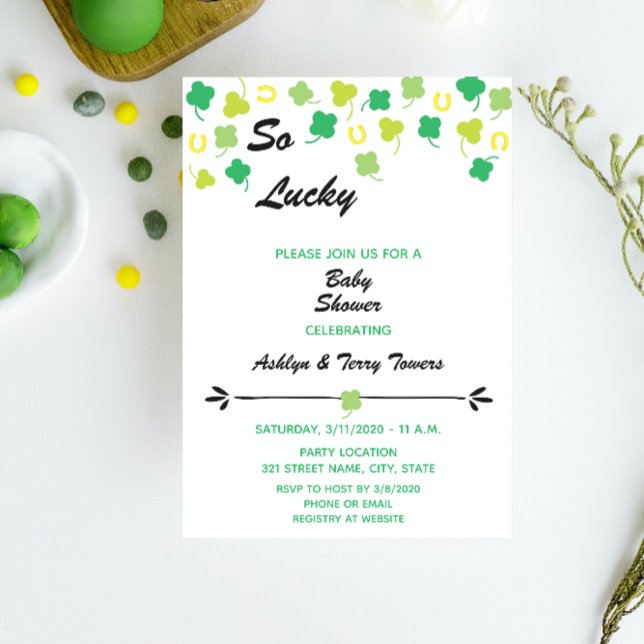 Invitación a Baby Shower por el Día de San Patrici (Subido por el creador)