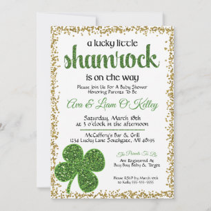 Invitación a Baby Shower por el Día de San Patrici