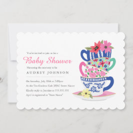 Invitación a Baby Shower por el tiempo del té