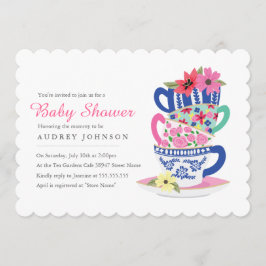 Invitación a Baby Shower por el tiempo del té